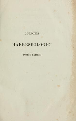 Tapa de Corporis haereseologici