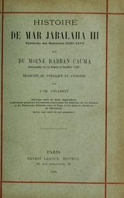Tapa de Histoire de Mar Jabalaha III