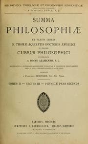 Tapa de Summa philosophiae ex variis libris D. Thomae Aquinatis Doctoris Angelici