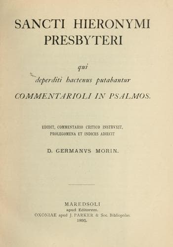 Tapa de Tractatus sive homiliae in psalmos