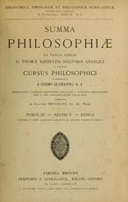 Tapa de Summa philosophiae ex variis libris D. Thomae Aquinatis Doctoris Angelici