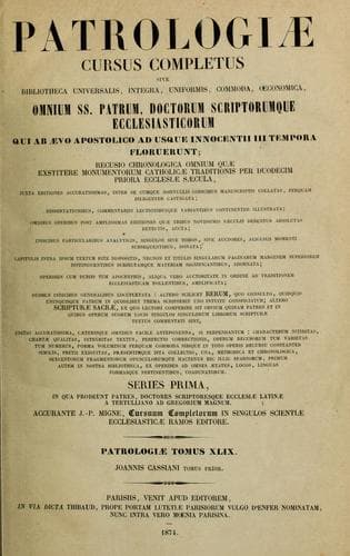Tapa de Joannis Cassiani Opera omnia