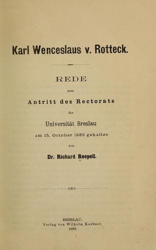 Tapa de Karl Wenceslaus v. Rotteck