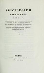 Tapa de Spicilegium romanum ...