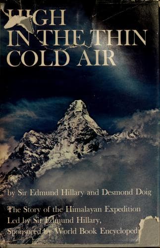 Tapa de High in the thin cold air
