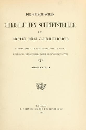 Tapa de Der dialog des Adamantius