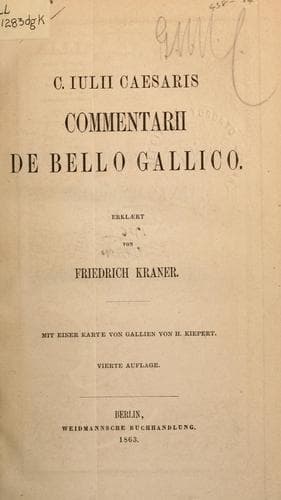 Tapa de Commentarii de bello Gallico