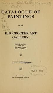 Tapa de Catalogue of paintings in the E. B. Crocker Art Gallery
