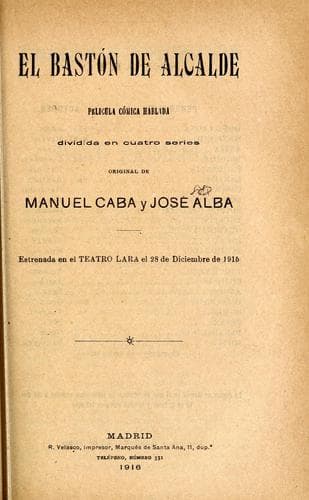 Tapa de El bastón de Alcalde