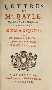 Tapa de Lettres de Mr. Bayle