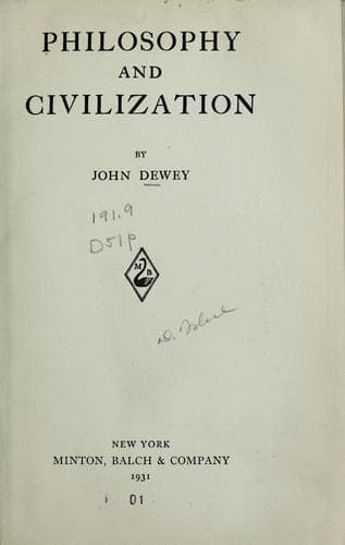 Tapa de Philosophy and civilization