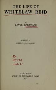 Tapa de The life of Whitelaw Reid