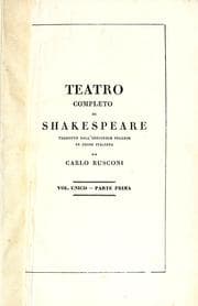 Tapa de Plays (Antony and Cleopatra / Coriolanus / Cymbeline / Hamlet / King Henry IV. Part 1 / King Henry IV. Part 2 / King Henry V / King John / King Lear / King Richard II / Macbeth / Merry Wives of Windsor / Othello / Romeo and Juliet / Tempest / Timon of Athens)