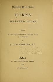 Tapa de Burns; selected poems