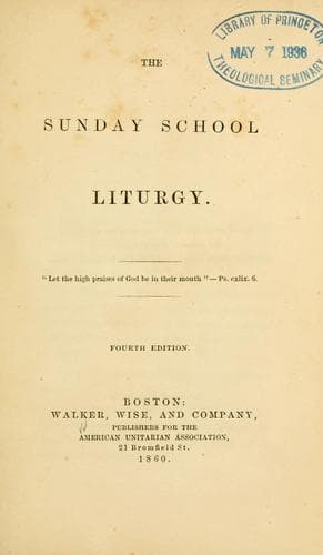 Tapa de The Sunday school liturgy