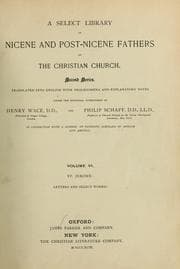 Tapa de A Select library of Nicene and post-Nicene fathers of the Christian church