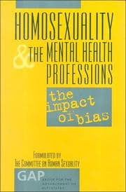 Tapa de Homosexuality and the Mental Health Professions