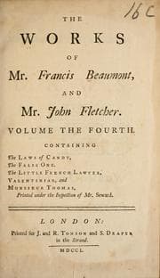 Tapa de The works of Francis Beaumont and John Fletcher