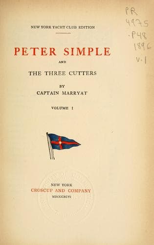 Tapa de Peter Simple and the three cutters