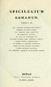 Tapa de Spicilegium romanum ...