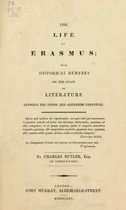 Tapa de The life of Erasmus