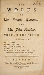 Tapa de The works of Francis Beaumont and John Fletcher
