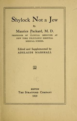 Tapa de Shylock not a Jew