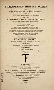 Tapa de Shakspeare's himself again