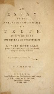 Tapa de An essay on the nature and immutability of truth