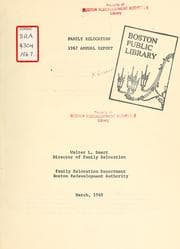 Tapa de Family relocation department report, 1968-1969