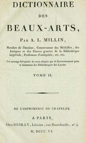 Tapa de Dictionnaire des beaux-arts