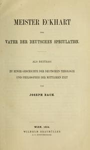 Tapa de Meister Eckhart der Vater der deutschen Speculation