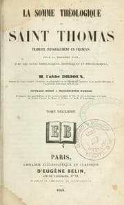Tapa de La somme théologique de Saint Thomas