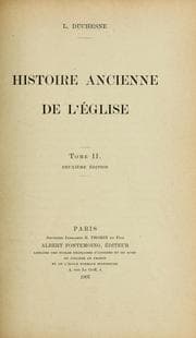 Tapa de Histoire ancienne de l'église