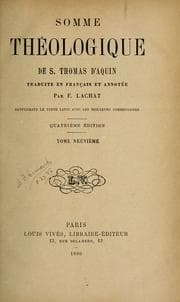 Tapa de Somme Theologique de S. Thomas D'Aquin