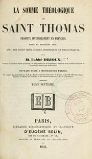Tapa de La somme théologique de Saint Thomas
