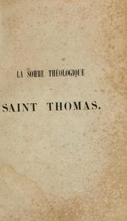 Tapa de La somme théologique de Saint Thomas