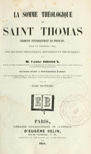 Tapa de La somme théologique de Saint Thomas