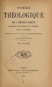 Tapa de Somme Theologique de S. Thomas D'Aquin