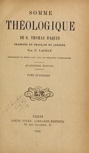 Tapa de Somme Theologique de S. Thomas D'Aquin