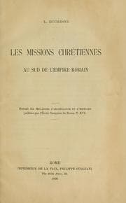 Tapa de Les missions chrétiennes au sud de l'Empire Romain