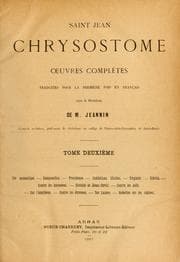 Tapa de Oeuvres complétes de Saint Chrysostome