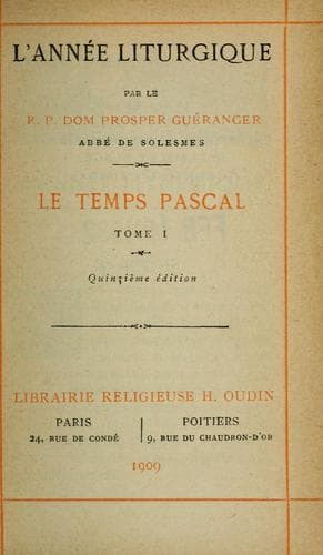 Tapa de L'Année liturgique