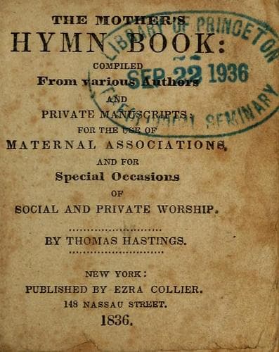 Tapa de Mother's hymn book