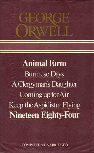 Tapa de Novels (Animal Farm / Burmese Days / Clergyman's Daughter / Coming Up for Air / Keep the Aspidistra Flying / Nineteen Eighty-Four)
