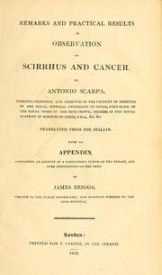 Tapa de Remarks and practical results of observation on scirrhus and cancer