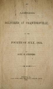 Tapa de An address, delivered at Crawfordville