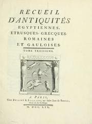 Tapa de Recueil d'antiquités egyptiennes, etrusques, grecques et romaines