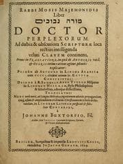 Tapa de Rabbi Mosis Majemonidis liber [Hebrew phrase] Doctor perplexorum