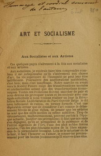 Tapa de Art et socialisme ...